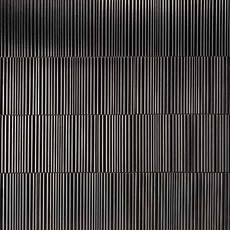 Arden Avorio Black 6x10 Glossy Fluted Porcelain Tile