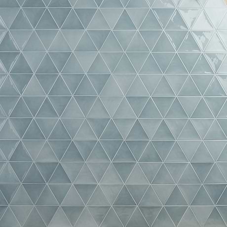 Bellami Triangulo Azul Blue 4x5 Polished Ceramic Tile
