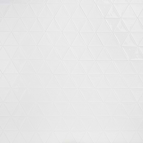 Bellami Triangulo Bianco White 4x5 Polished Ceramic TIle