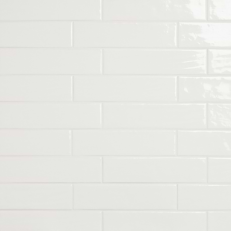 Chance White 2x10 Glossy Ceramic Subway Tile