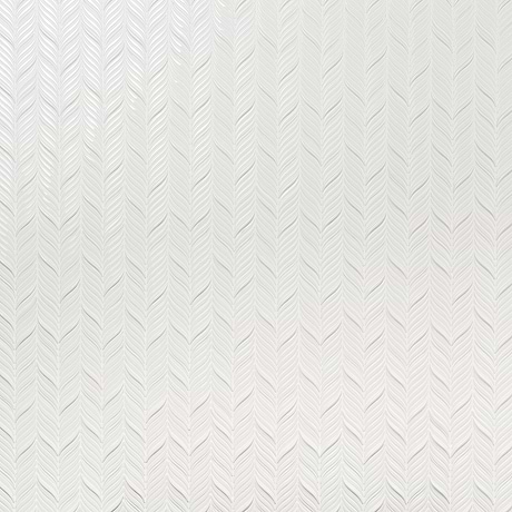 Nabi Alula Glacier White Chevron Crackled Glossy Glass Mosaic Tile