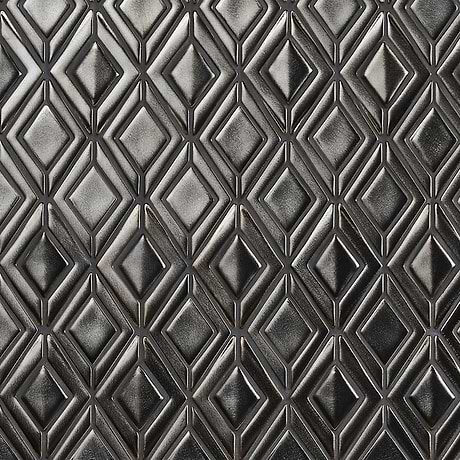 Nabi Jewel Metallic Gunmetal Gray 3D Matte Glass Mosaic Tile