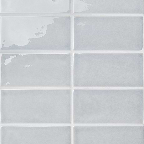Nabi Subway Arctic Blue 4.5x9 Subway Polished Glass Tile