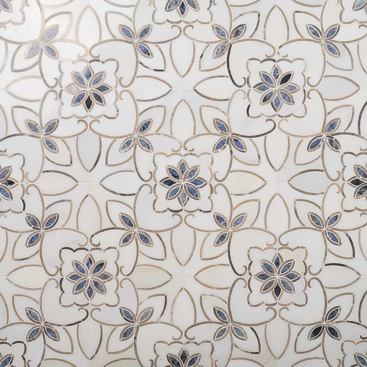 EMINENCE Sansa White Polished Marble Mosaic