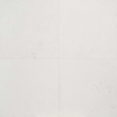 Corinthian White White 18x18 Honed Limestone Tile