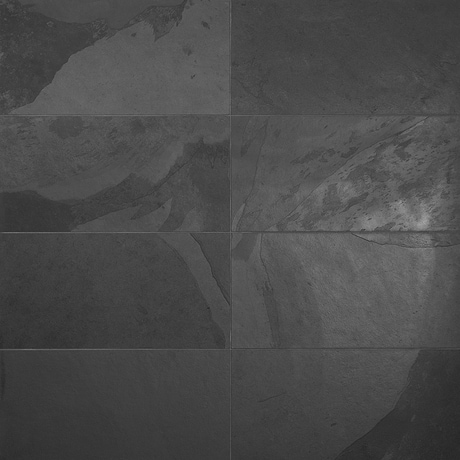 Brazilian Black Black 12x24 Natural Cleft Slate Tile