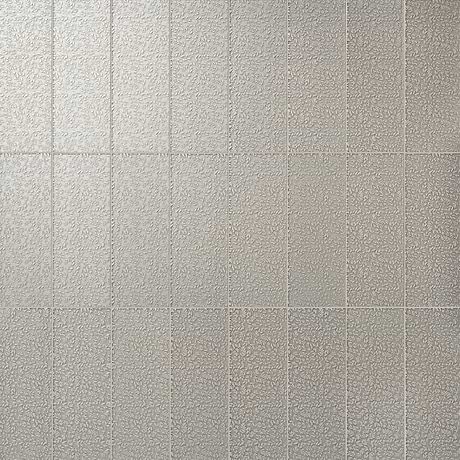 Sonya Flowers Sterling Gray and Silver 6x16 Frosted Glass Tile