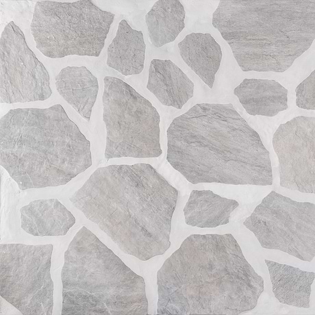 Pathstone Gris Gray Textured Matte Porcelain Flagstone Tile