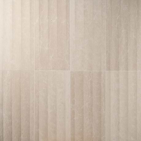 Stonework Fluted Botticino 12x24 3D Honed Marble Tile