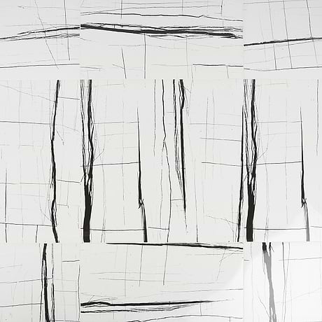 Lumina Sahara Noir Black & White 24x24 Polished Porcelain Tile
