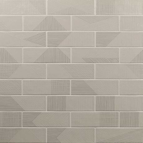 Enigma Gray Pearl 2X8 Textured Polished Ceramic Subway Tile