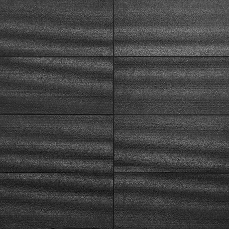 Rakestone Carved Comb Noir Black 12x24 Textured Honed Basalt Stone Tile