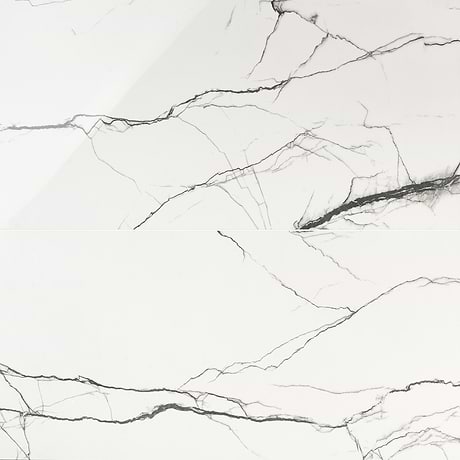Drama Breach Black & White 24x48 Polished Porcelain Tile