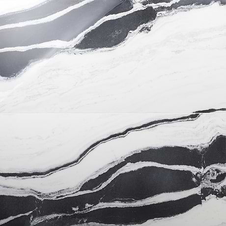 Drama Waves Black & White 24x48 Polished Porcelain Tile