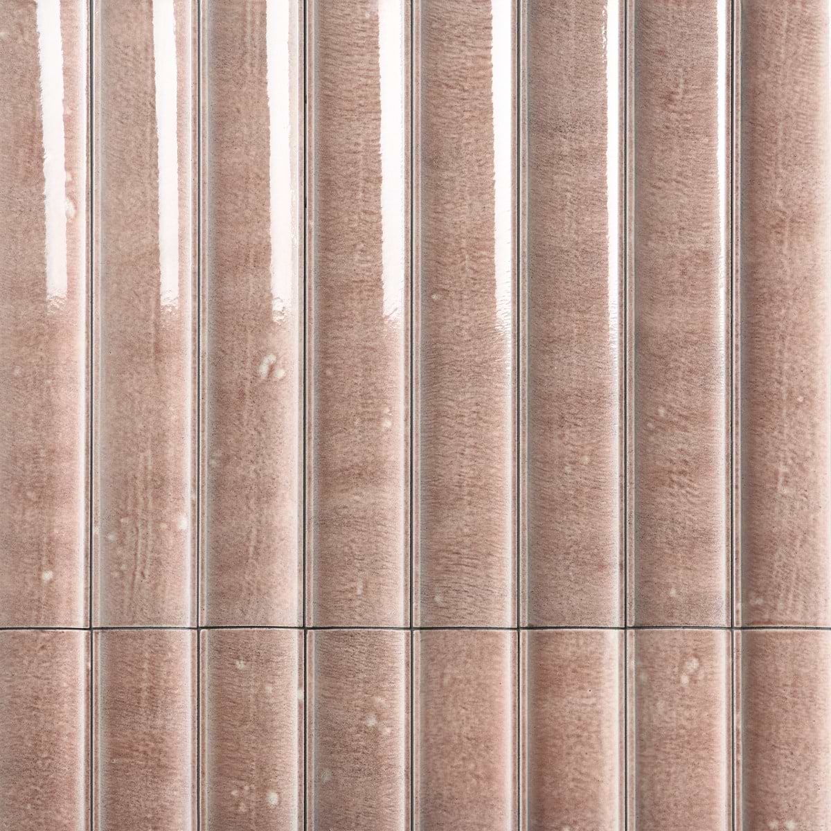 LAVA ART FLUTED Coral 6x36 3D Glossy Lava Stone Tile
