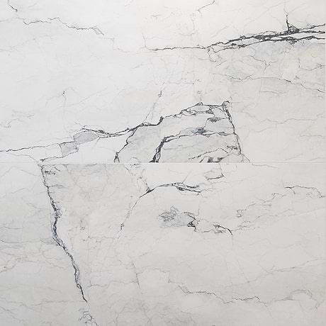 Romani Camouflage White 24x48 3D Textured Veining Marble Look Satin Porcelain Tile
