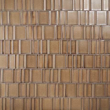 Kinro Golden Brown 6x6 3D Metallic Look Matte Porcelain Tile