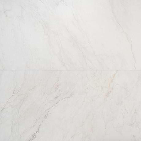 Lumar Apuano Oro White 24x48 Marble Look Matte Porcelain Tile