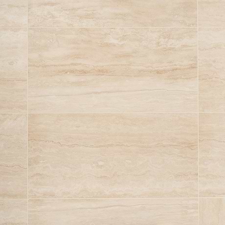 Travertine Premium Ivory Travertine 18x36 Vein Cut Filled Honed Tile