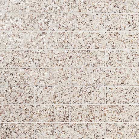 Reef Cream 3x12 Polished Pearl Terrazzo Subway Tile