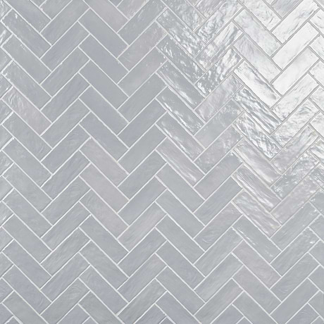 Montauk Sky Blue 2x8 Mixed Finish Ceramic Subway Tile