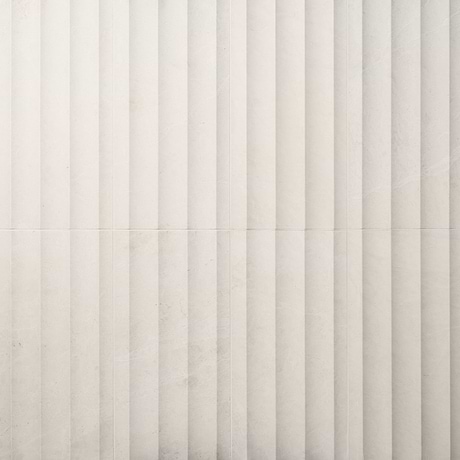 Vanilla Fluted Warm White 12x24 3D Honed Marble Tile