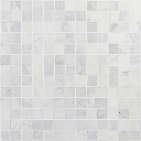 Asian Statuary White 2x2 Square Honed Marble Mosaic