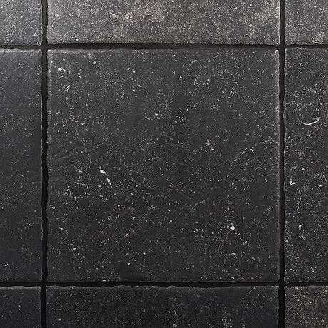 Catalina Belgian Charcoal Gray 18X18 Textured Belgian Bluestone Marble Tile