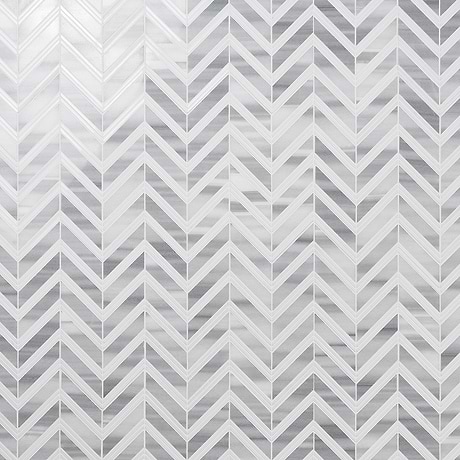 Monarch Cipollino Gray 1x4 Herringbone Polished Marble Mosaic