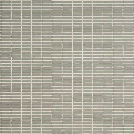 Venini Sage Green 1/2" x 2" Mini Brick Frosted Glass Mosaic Tile