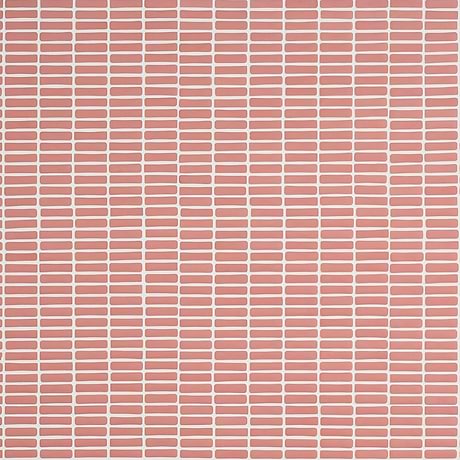 Venini Pink 1/2" x 2"  Mini Brick Frosted Glass Mosaic Tile