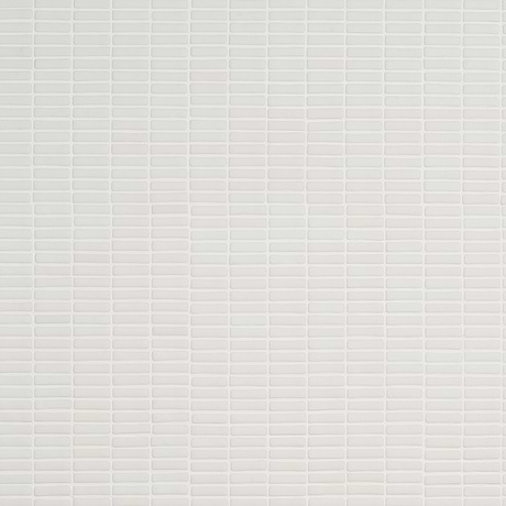 Venini White 1/2" x 2" Mini Brick Frosted Glass Mosaic Tile