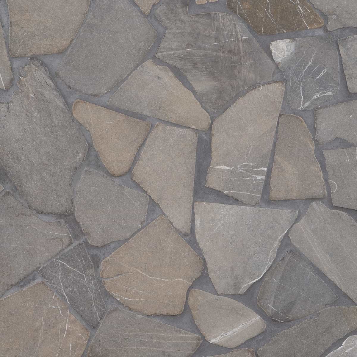NATURE FLAGSTONE Jumbo Java Gray Honed Marble Mosaic