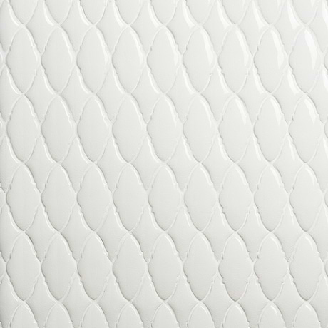 Nabi Valor Glacier White 2x4 Crackled Glossy Glass Mosaic Tile