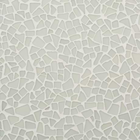 Fiji Arctic White Frosted Matte Glass Mosaic Tile