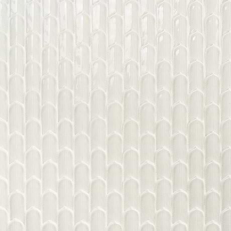 Nabi Quill Tundra Gray 2x5 3D Crackled Glossy Glass Mosaic Tile