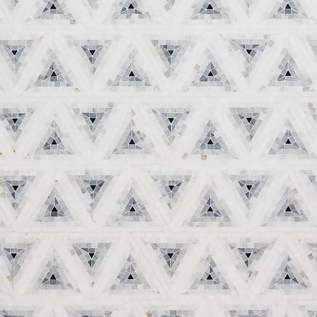 Ako Grigio Gray 5" Triangle Marble Micro Mosaic Tile