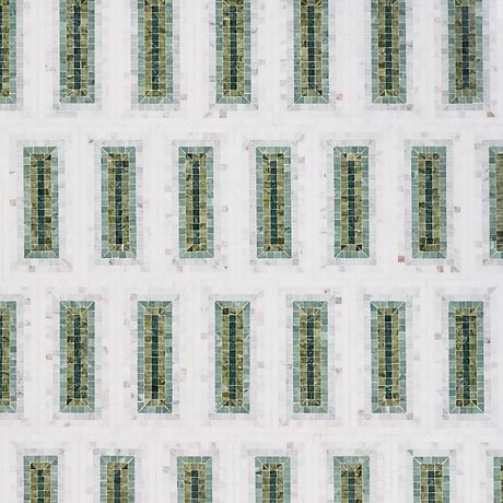 Ako Verde Green 4x9 Rectangle Marble Micro Mosaic Tile