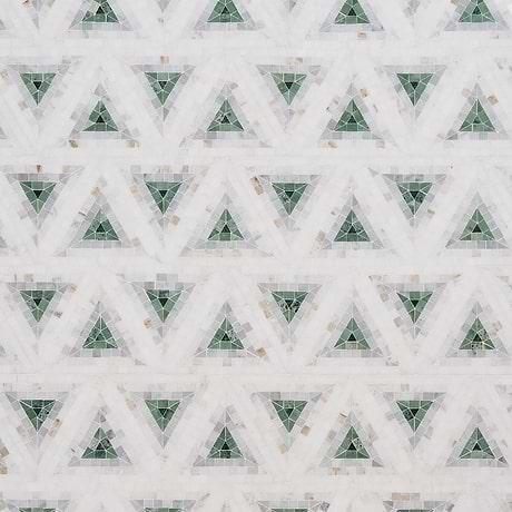 Ako Verde Green 5" Triangle Marble Micro Mosaic Tile