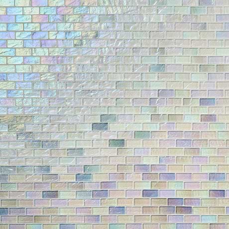 Splash Glacier White 1x2 Polished Glass Mosaic