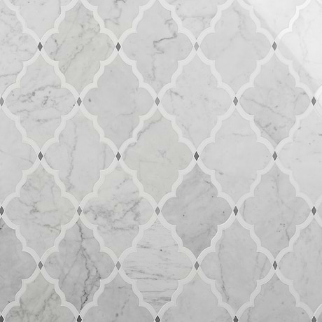 Vanguard White Polished Marble Mosaic