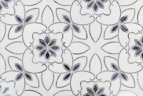 Eminence Sansa White Polished Marble Mosaic