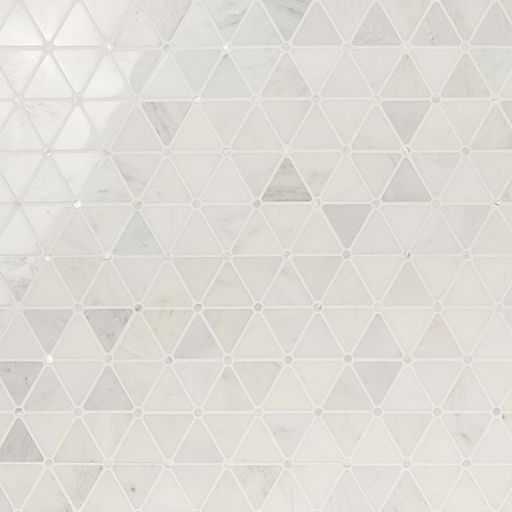 Highland Akoya White 2" Polished Marble & Pearl Mosaic