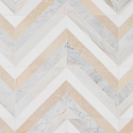 Bowery Lafenice Beige 8x8 Polished Marble Mosaic