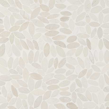 Nature Flower Lovina White Honed Natural Stone Mosaic Tile