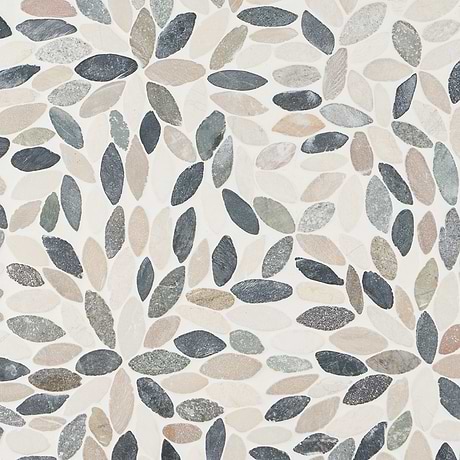 Nature Flower Raja Blend Multicolor Honed Naural Stone Mosaic Tile