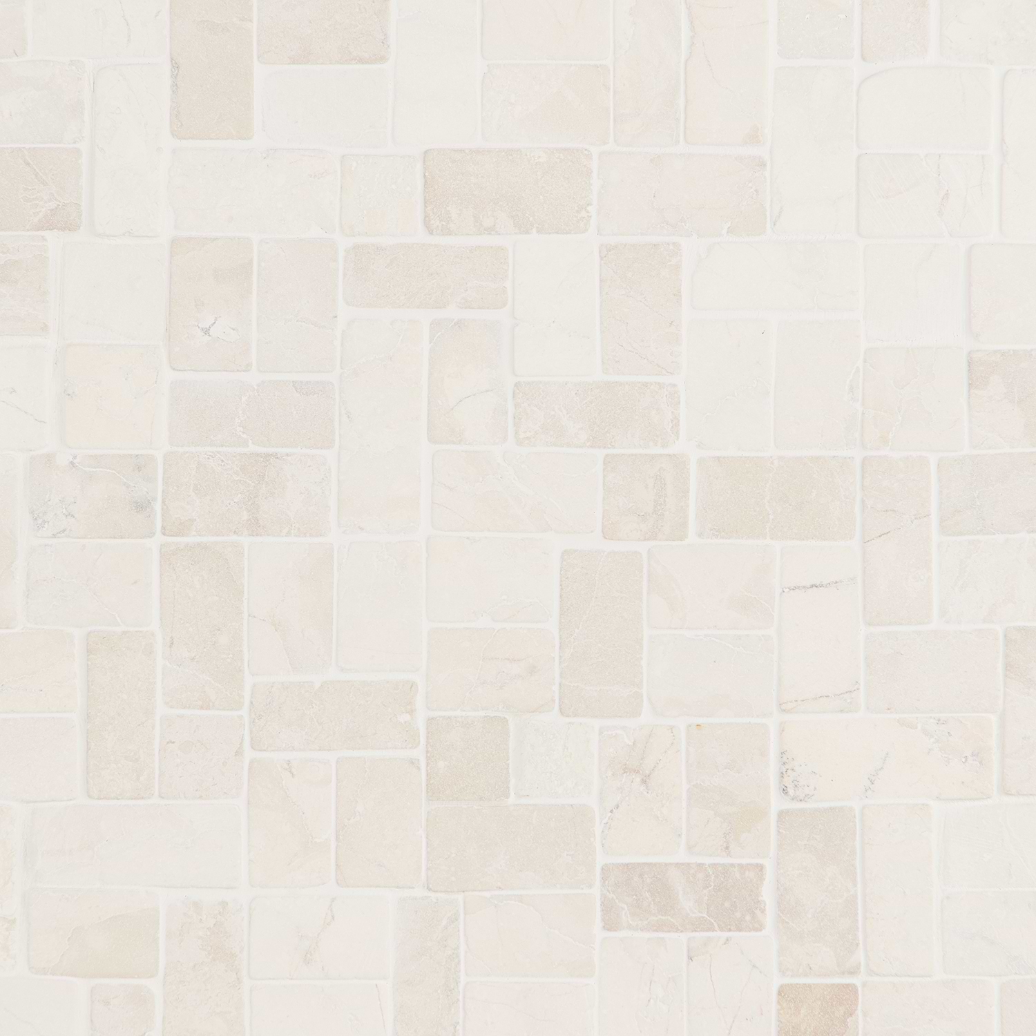NATURE ANTIQUE Lovina White Honed Natural Stone Mosaic