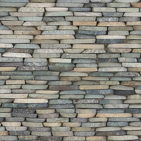 Nature Stacked Sumatra Blend Multicolor Honed Natural Stone Mosaic