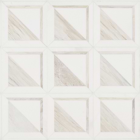 Geomarble Lados Thassos Sabbia Beige Polished Marble Mosaic