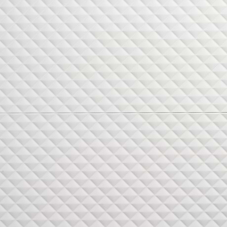 Reverb Pillowed White 12x36 3D Matte Ceramic Tile